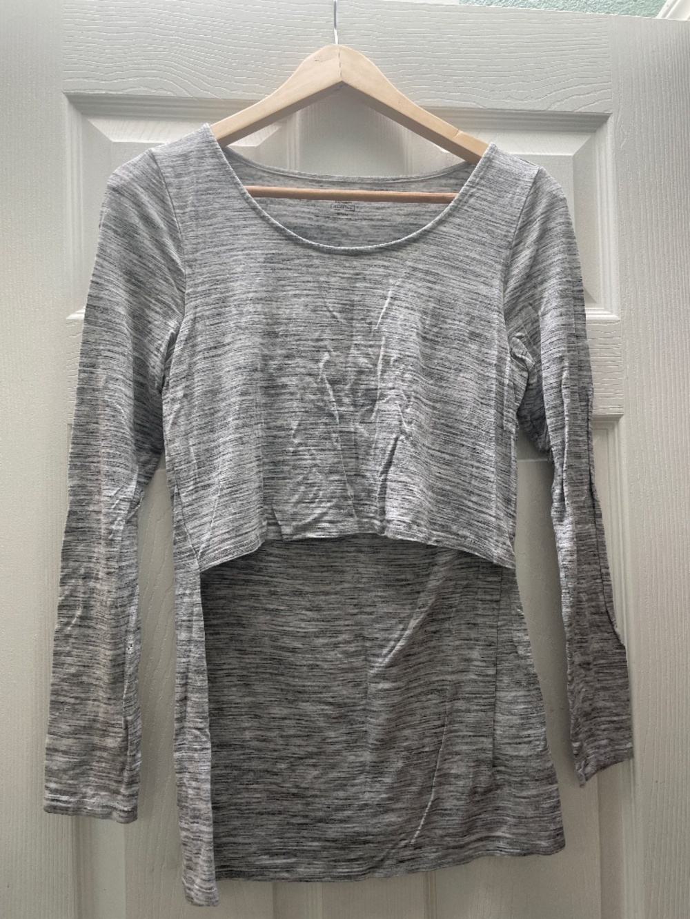 Motherhood grey long sleeve nursing shirt